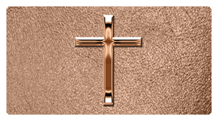 DSC700 510 BZ SH BZ Bronze Single Cross Shimmer Bronze Background